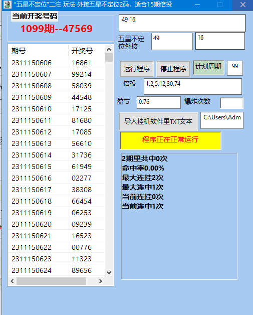 推荐 暴利玩法 五星不定位二注计划