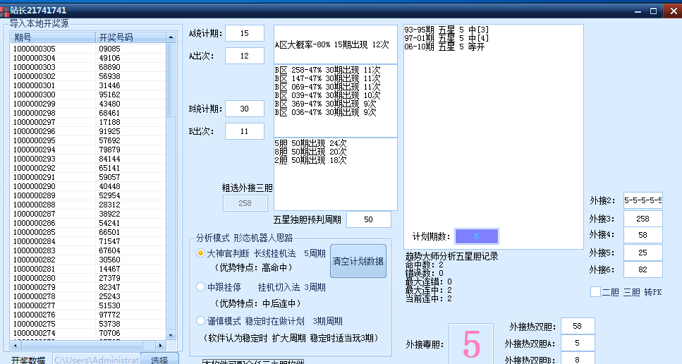 百家争鸣 五星狂人独胆双响炮